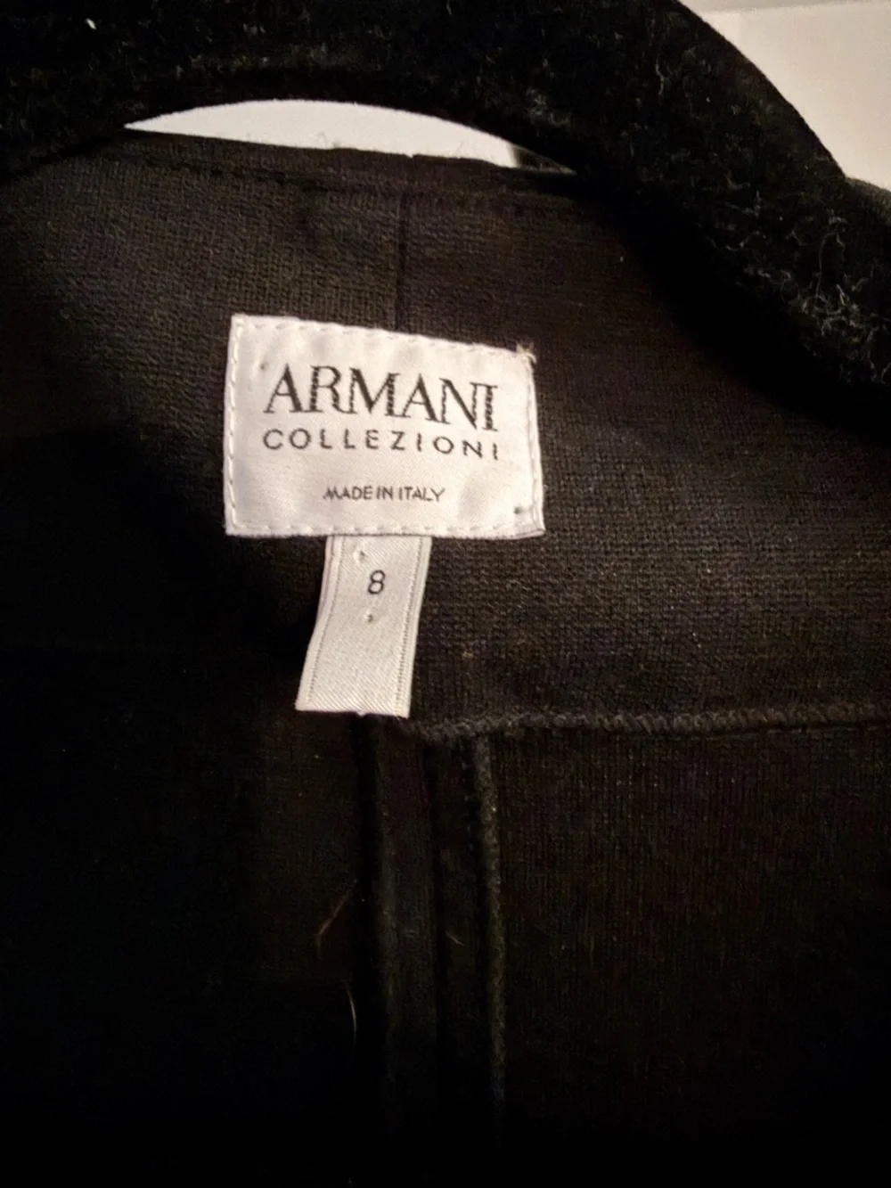 Armani Collezioni Black Ruffled Hem Blazer - Picture 2 of 2